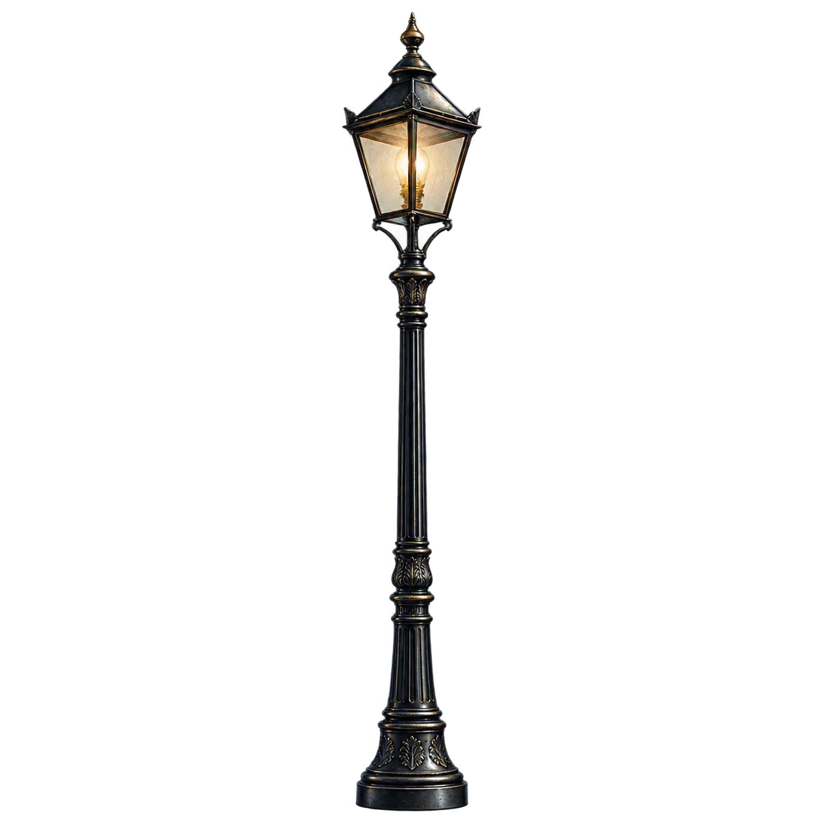 an ornate London-style streetlamp.